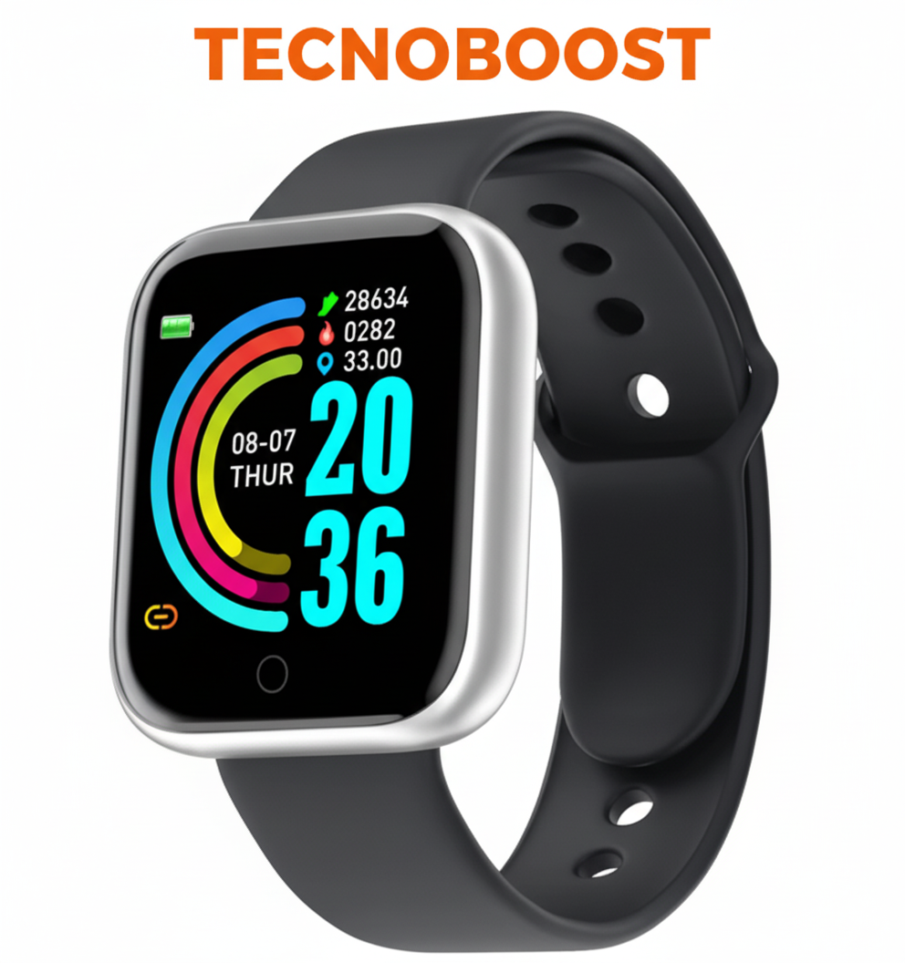 Smartwatch FitPulse™ multifuncional con pantalla táctil y diseño elegante