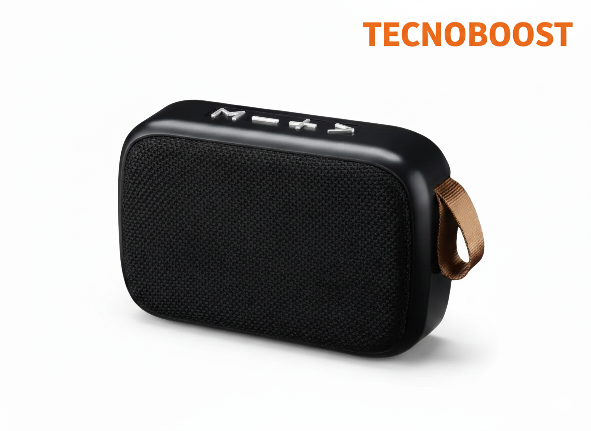 Altavoz inalámbrico HiFi vista frontal mostrando controles