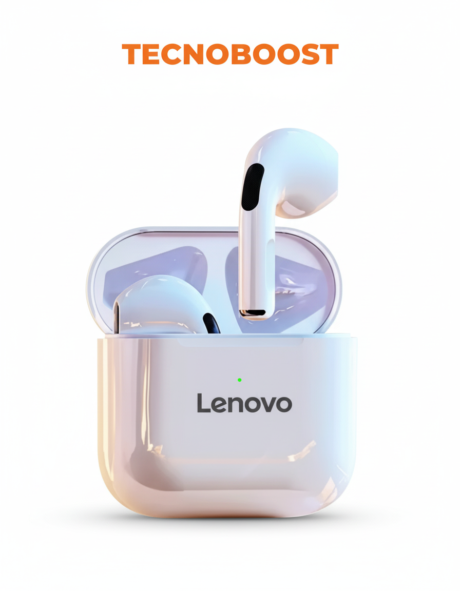Auriculares Lenovo Bluetooth inalámbricos con diseño elegante