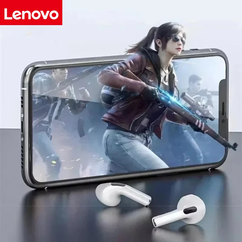 Auriculares Lenovo Bluetooth en uso para trabajo y llamadas